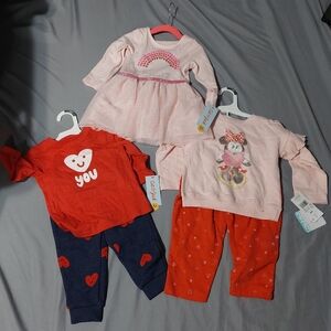 Cat & Jack Pink and Red Kids Matching Sets